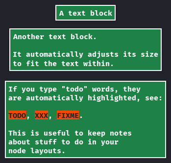 Text blocks